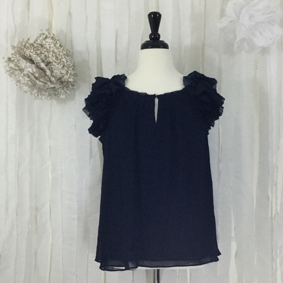 Navy Blouse NWOT* - Picture 3 of 8